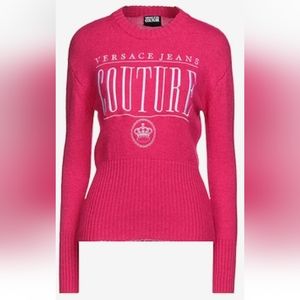 Versace jeans couture pink sweater with logo Sz.M